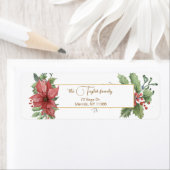 Elegantes Watercolor Poinsettias & Holly (Insitu)