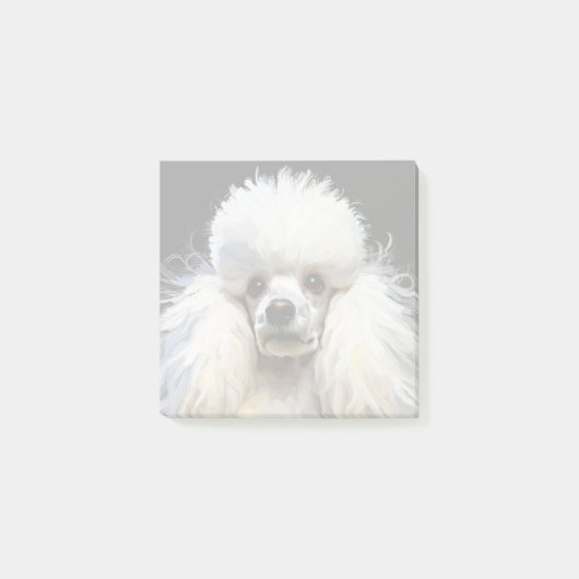 Elegantes Watercolor Poodle Post-it Klebezettel (Vorderseite)
