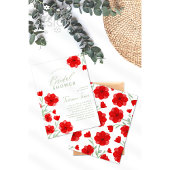 Elegantes Watercolor Poppy Brautparty Einladung