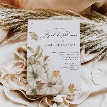 Elegantes Watercolor Pumpkin Fall Brautparty