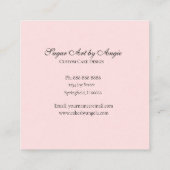 Elegantes Watercolor Quadratische Visitenkarte (Rückseite)