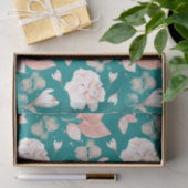 Elegantes Watercolor Rosa Blumenmuster Seidenpapier (Geschenk)