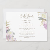 Elegantes Watercolor Rosa Brautparty Einladung (Vorderseite)