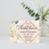 Elegantes Watercolor Rosa Brautparty Postkarte (Stehend Vorderseite)