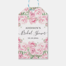 Elegantes Watercolor-Rose-Brautparty Geschenkanhänger