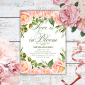 Elegantes Watercolor Roses Bridal Sower Willkommen Poster