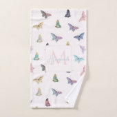 Elegantes Watercolor Schmetterlinge Schönes Design Badhandtuch Set (Handtuch)