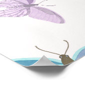 Elegantes Watercolor Schmetterlinge Schönes Design Poster (Ecke)
