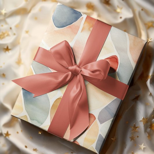 Elegantes Watercolor Shuffle-Muster Geschenkpapier