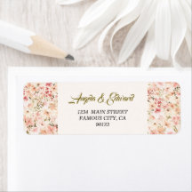 Elegantes Watercolor Small Florals Adresslabel