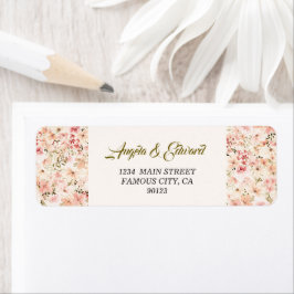Elegantes Watercolor Small Florals Adresslabel