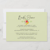 Elegantes Watercolor Summer Florals Brautparty Einladung (Rückseite)