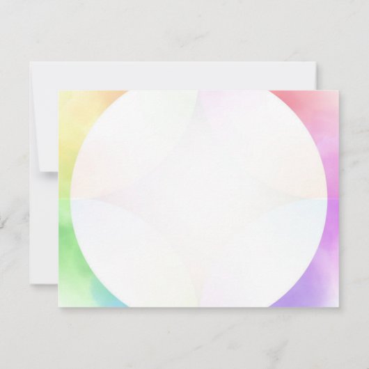 Elegantes Watercolor Template Script Monogram Mode Mitteilungskarte (Rückseite)