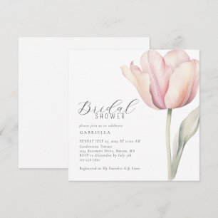 Elegantes Watercolor Tulip Brautparty Einladung