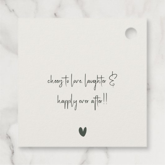 Elegantes Watercolor Wald Forest Brautparty Geschenkanhänger (Rückseite)