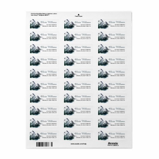 Elegantes Watercolor Wald Landschaftsbild (Vorne)