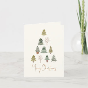 Elegantes Watercolor Weihnachten Pine Trees Non Fo