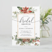 Elegantes Watercolor Weihnachtsgebäck - Brautparty Einladung (Stehend Vorderseite)