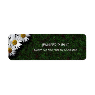 Elegantes Watercolor White Daisies Modernes Templa