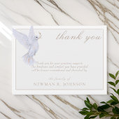 Elegantes Watercolor White Dove Memorial Vielen Da Mitteilungskarte