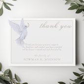 Elegantes Watercolor White Dove Memorial Vielen Da Mitteilungskarte