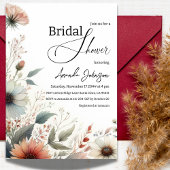 Elegantes Watercolor Wildblume Brautparty Einladung