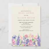 Elegantes Watercolor-Wildblumen-Brautparty Einladung (Vorderseite)