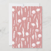 Elegantes Watercolor-Wildblumen-Brautparty Einladung (Rückseite)