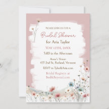 Elegantes Watercolor-Wildblumen-Brautparty