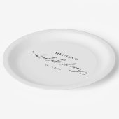 Elegantes Watercolor-Wildblumen-Brautparty Pappteller (Schrägansicht)