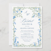 Elegantes Watercolor Wilde Blume Brautparty Einladung (Vorderseite)