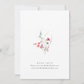 Elegantes Watercolor Wilde Blume Brautparty Einladung (Rückseite)