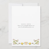 Elegantes Watercolor Wilde Blume Brautparty Einladung (Rückseite)