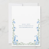 Elegantes Watercolor Wilde Blume Brautparty Einladung (Rückseite)