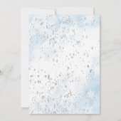 Elegantes Watercolor Winter arktische Tiere Baby S Einladung (Rückseite)