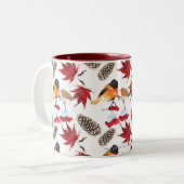 Elegantes Watercolor Wintermuster Zweifarbige Tasse (Vorderseite Links)