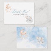 Elegantes WatercolorLittle stsr Elefant Baby showe Mitteilungskarte (Vorne/Hinten)