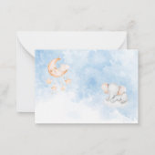 Elegantes WatercolorLittle stsr Elefant Baby showe Mitteilungskarte (Rückseite)