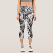 Elegantes Wavefarben Design 2 Capri Leggings (Vorderseite)