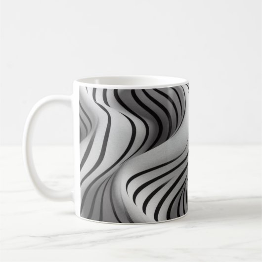 Elegantes Wavefarben Design 5 Kaffeetasse (Links)