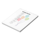 Elegantes Wedding Checklist Notepad Notizblock (Rotiert)