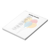 Elegantes Wedding Checklist Notepad Notizblock (Rotiert)