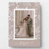 Elegantes Wedding Foto Frameless Picture Easel Fotoplatte (Vorderseite)