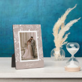 Elegantes Wedding Foto Frameless Picture Easel Fotoplatte (Seite)