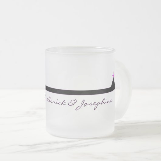 Elegantes Wedding Glas Mattglastasse (VorderseiteRechts)