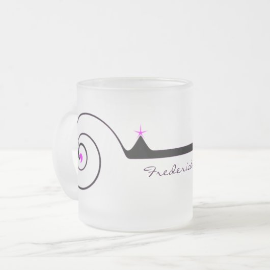 Elegantes Wedding Glas Mattglastasse (Vorderseite Links)