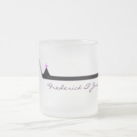 Elegantes Wedding Glas Mattglastasse (Mittel)