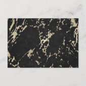 Elegantes Wedding Guest Details Imitate Marble Fot Begleitkarte (Rückseite)