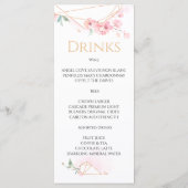Elegantes WEDDING MENU.Menükarte Menükarte (Rückseite)