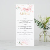 Elegantes WEDDING MENU.Menükarte Menükarte (Stehend Vorderseite)